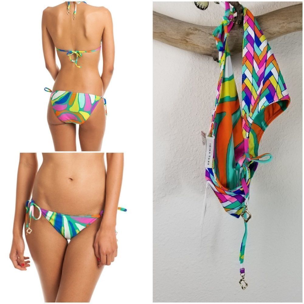 Trina turk tropicalia reversible side tie hipster